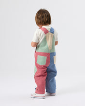 Load image into Gallery viewer, Goldie + Ace - Patchwork Stripe Blake Overalls