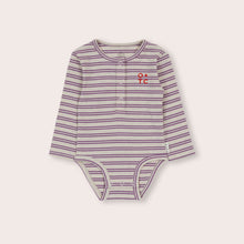 Load image into Gallery viewer, Olive + The Captain - Viola Stripe Long Sleeve Bodysuit