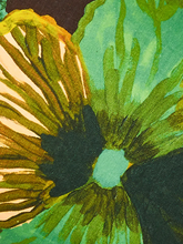 Load image into Gallery viewer, Bonnie & Neil - Wild Pansy Emerald Linen Cushion