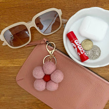Load image into Gallery viewer, Felt Flower Keychain Charm