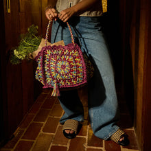 Load image into Gallery viewer, Sage x Clare - Solara Raffia Bag - Burnt Cherry