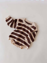 Load image into Gallery viewer, Freckles the Label - Cotton Knit Romper | Tiramisu Stripe