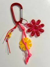 Load image into Gallery viewer, Olive Made - Flower Bag Charm - Pink/Yellow