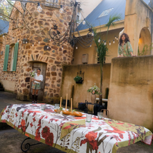 Load image into Gallery viewer, Wandering Folk - Flourish Tablecloth - Berry