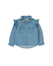 Load image into Gallery viewer, Goldie + Ace - Wild Strawberry Chambray Shirt