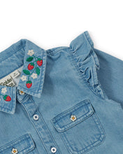 Load image into Gallery viewer, Goldie + Ace - Wild Strawberry Chambray Shirt