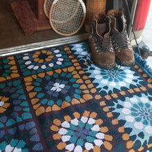 Load image into Gallery viewer, Wandering Folk - Granny Square Throw - Kingfisher
