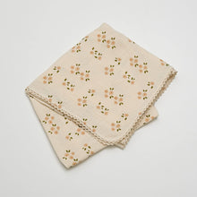 Load image into Gallery viewer, Organic Muslin Swaddle: Daisy with Lace