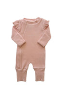Load image into Gallery viewer, Rai & Co Frill Ribbed Jumpsuit: Blush
