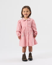 Load image into Gallery viewer, Goldie + Ace - Wild Strawberry Corduroy Collar Dress