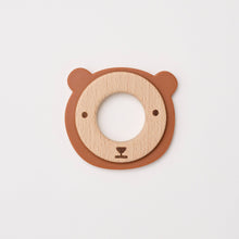 Load image into Gallery viewer, Over the Dandelions- Bailey the Bear Teether Wood + Silicone
