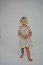 Load image into Gallery viewer, Freckles - Cotton Tie Dress | Mist Stripe