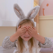 Load image into Gallery viewer, Olli Ella - Fluffle Bunny Ear Headband - Smoke