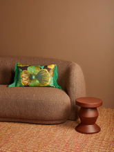 Load image into Gallery viewer, Bonnie & Neil - Wild Pansy Emerald Linen Cushion