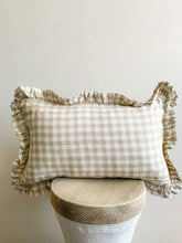 Load image into Gallery viewer, Pure French Linen Ruffle Lumbar - Dove Grey