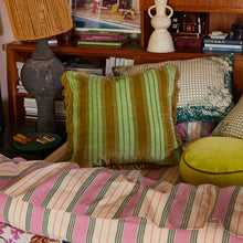 Load image into Gallery viewer, Sage x Clare - Brigitte Velvet Cushion - Olive