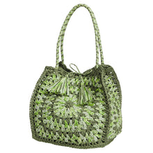 Load image into Gallery viewer, Sage x Clare - Solara Raffia Bag - Hunter Green