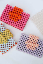 Load image into Gallery viewer, BEADED CARD PURSE - MULTI PURPLE