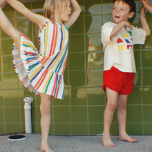 Load image into Gallery viewer, Golden Child - The Spin Me Round Stripe Dress - Rianbow