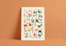 Load image into Gallery viewer, Alphabet Print - Modern Educational Kid's Wall Art: A3