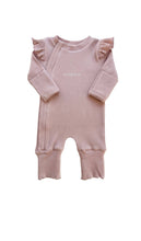 Load image into Gallery viewer, Rai & Co Frill Ribbed Jumpsuit: Light Pink