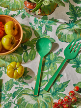 Load image into Gallery viewer, Bonnie & Neil - Enamel Emerald Salad Servers
