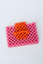 Load image into Gallery viewer, BEADED CARD PURSE - MULTI PINK