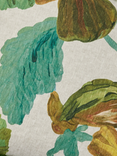 Load image into Gallery viewer, Bonnie & Neil - Wild Pansy Verde Linen Cushion 50cm