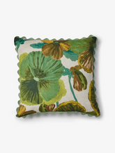 Load image into Gallery viewer, Bonnie & Neil - Wild Pansy Verde Linen Cushion 60cm