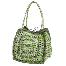 Load image into Gallery viewer, Sage x Clare - Solara Raffia Bag - Hunter Green