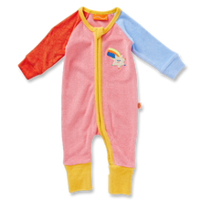 Load image into Gallery viewer, Halycyon Nights - Stars Pink Terry Long Sleeve Romper