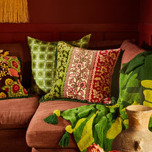 Load image into Gallery viewer, Thea Velvet Cushion - Kelp