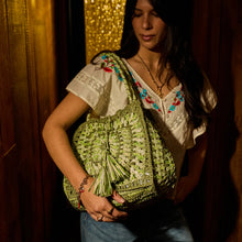 Load image into Gallery viewer, Sage x Clare - Solara Raffia Bag - Hunter Green