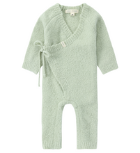 Load image into Gallery viewer, Susukoshi - Boucle Baby Kimono Overall Suit - Sage