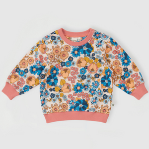Goldie + Ace - Willa Wildflower Relaxed Terry Sweater