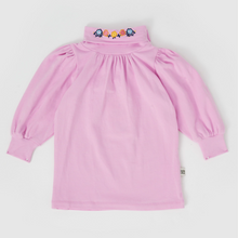 Load image into Gallery viewer, Goldie + Ace - Sofia Embroidered Puff Sleeve Skivvy - Fairy Floss