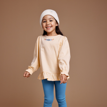 Load image into Gallery viewer, Goldie + Ace - Isla Embroided Frill Top - Peach