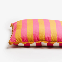 Load image into Gallery viewer, Bonnie & Neil - Bold Stripe Tan Pink 60cm Cushion