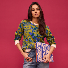 Load image into Gallery viewer, Sage x Clare - Fidel Punch Needle Clutch