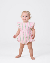 Load image into Gallery viewer, Goldie & Ace- Antique Stripe Strawberry Lani Romper