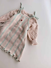 Load image into Gallery viewer, Freckles - Cotton Tie Dress | Mist Stripe
