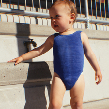 Load image into Gallery viewer, Golden Child - The Golden Girl  Children's Full Piece Swimsuit : Racer Red