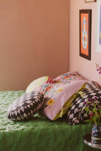 Load image into Gallery viewer, Lazy Bones - Rainbow Floral Pink Pillowcase Set