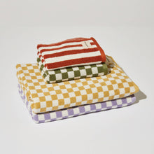 Load image into Gallery viewer, Hand Towel in Green Olive Check