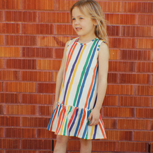 Load image into Gallery viewer, Golden Child - The Spin Me Round Stripe Dress - Rianbow