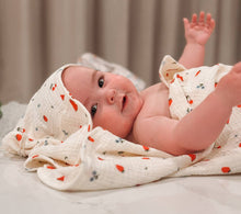 Load image into Gallery viewer, Over the Dandelions - Hooded Towel with Tassel: Sweet Pickings