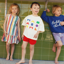 Load image into Gallery viewer, Golden Child - The Primary Colours Short Sleeve Children's T-shirt - Cream
