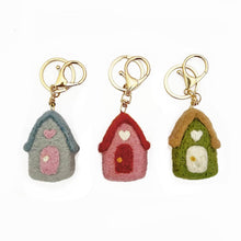 Load image into Gallery viewer, Felt House Keychain Charm