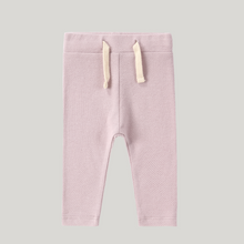 Load image into Gallery viewer, Susukoshi - Organic Drawstring Leggings Pale Lilac (pointelle)