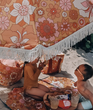 Load image into Gallery viewer, Kollab - Umbrella Large Retro Floral Mustard